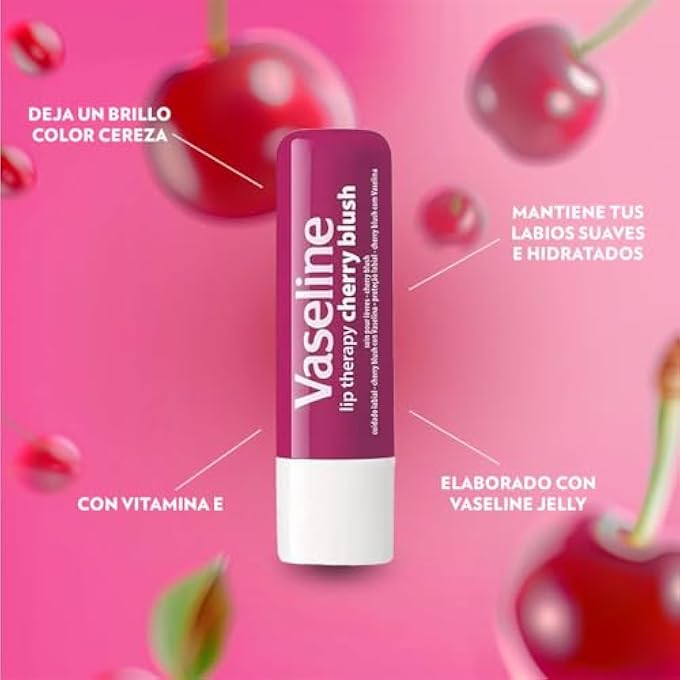 Vaseline LIP THERAPY LIP CARE CREAM CHERRY BLUSH 4.8G - Image 3